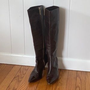 Giorgio Armani Vintage Leather Knee High Heel Boots